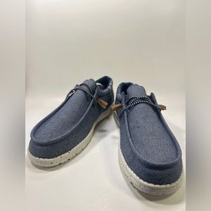 Size 13 - Men’s Hey Dude Wally Funk Baja Navy Slip-On Shoes 40168-410 Wmns 14.5